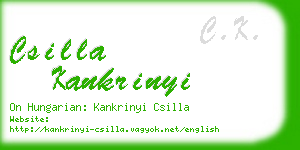 csilla kankrinyi business card